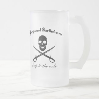 Morgan- u. Bartholomew-Tassenschwarzes Mattglas Bierglas