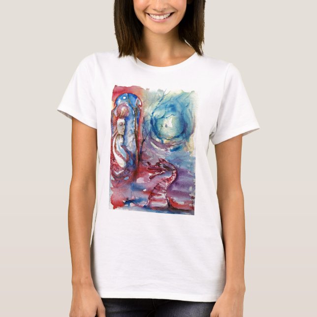 MORGANA LE FAY UND DRAGON DES SEES T-Shirt (Vorderseite)