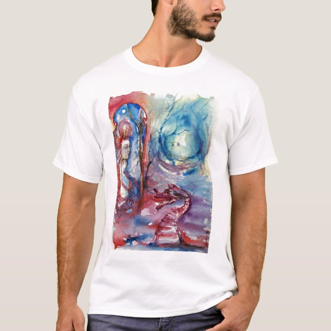 MORGANA LE FAY UND DRAGON DES SEES T-Shirt (Vorderseite)