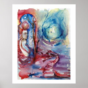 MORGANA / Magie und Geheimnis , Rosa Blaue Fantasi Poster