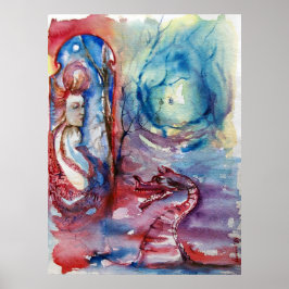 MORGANA / Magie und Mysterium Rosa Blaue Fantasie Poster