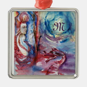 MORGANA-Monogramm Silbernes Ornament