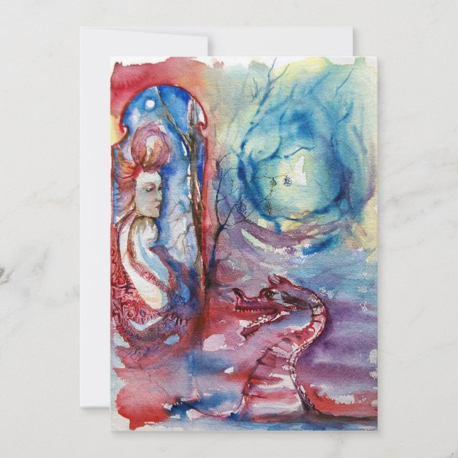 MORGANA, rosa blau Einladung (Vorderseite)