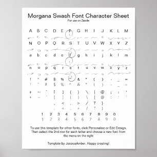 Morgana Swash-Schriftzeichenreferenz Poster