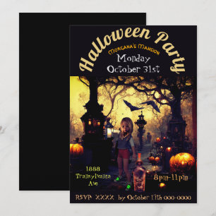 Morganas Herrenhaus Halloween Custom-Einladung Einladung