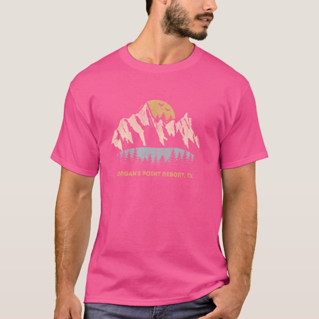 Morgan's Point Resort Texas Mountain Sunset Sunris T-Shirt (Vorderseite)