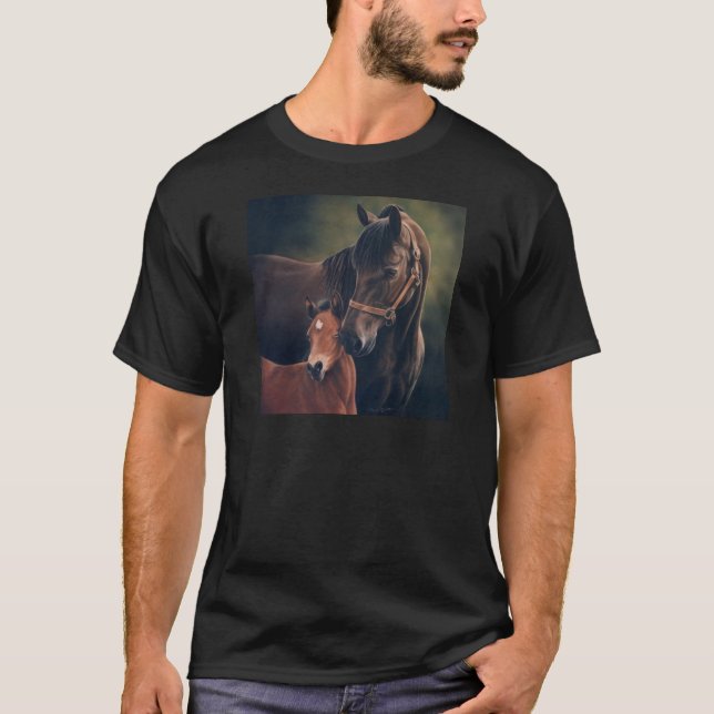 Morganstute und -fohlen T-Shirt (Vorderseite)