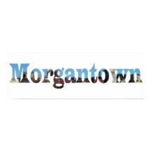 Morgantown WV Cutout Letters Word Skyline Posters