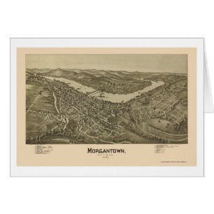 Morgantown, WV panoramische Karte - 1897