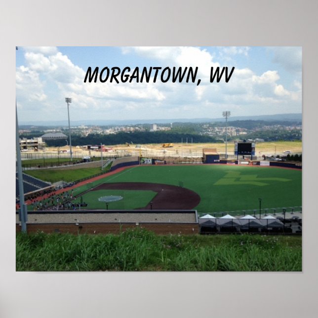 Morgantown WV von Baseball Field Posters Poster (Vorne)