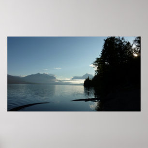 Morgen am Lake McDonald im Glacier-Nationalpark Poster