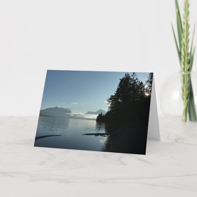 Morgen am McDonald-See im Glacier-Nationalpark Karte (Vorderseite)