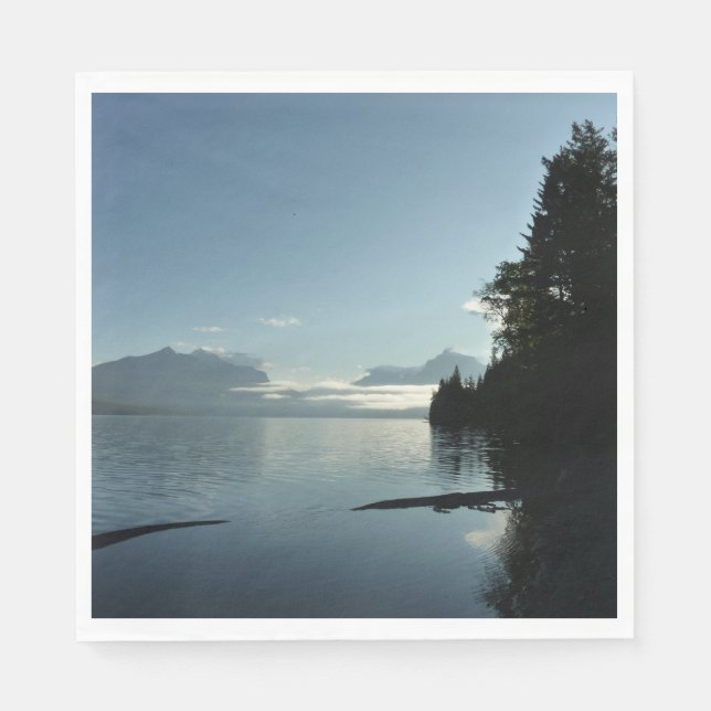 Morgen am McDonald-See im Glacier-Nationalpark Serviette (Vorderseite)