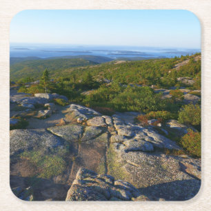 Morgen auf dem Cadillac Mountain in Acadia Rechteckiger Pappuntersetzer