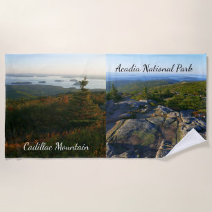 Morgen auf dem Cadillac Mountain in Acadia Strandtuch