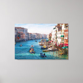 MORGEN AUF DER GRAND CANAL Stretched Canvas Print Leinwanddruck