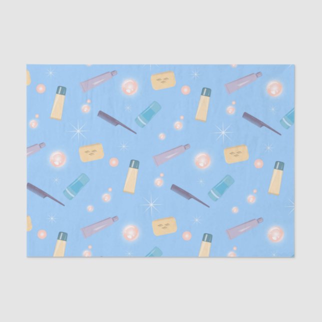 Morgen-Badezimmer-Ritual-Collage Seidenpapier (Vorderseite)