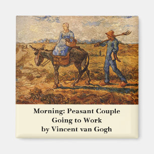Morgen: Bauernpaar von Vincent van Gogh Magnet