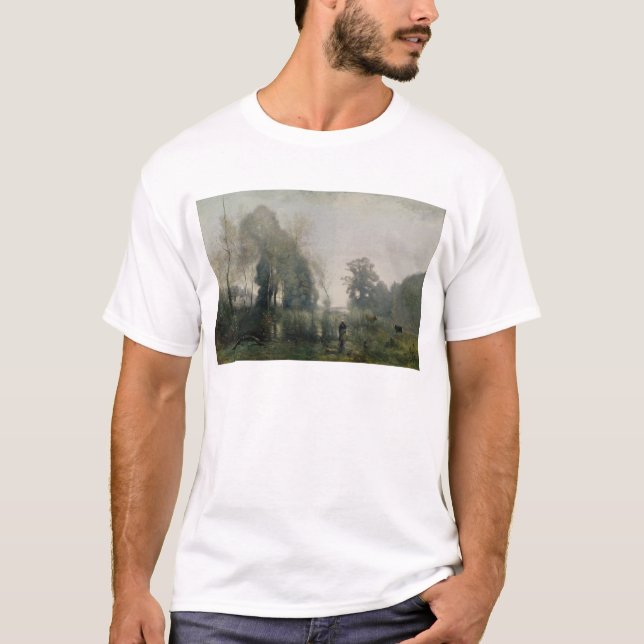 Morgen bei Ville-d'Avray oder, beim Cowherd, 1868 T-Shirt (Vorderseite)