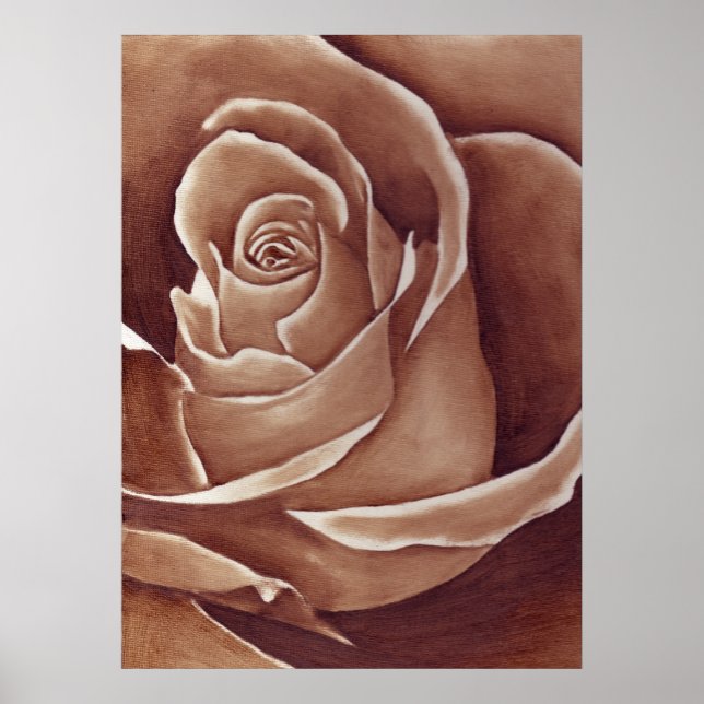 Morgen Bliss - Rose im Ölgeschäft Poster (Vorne)