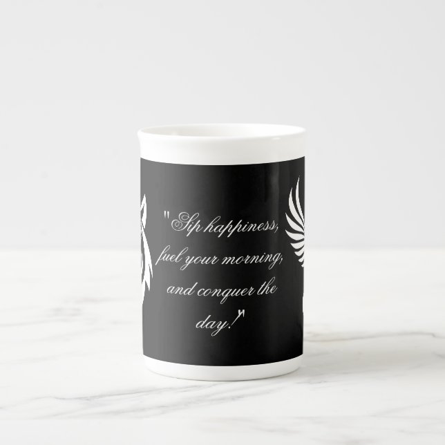 Morgen-Boost-Tasse Prozellantasse (Vorderseite)