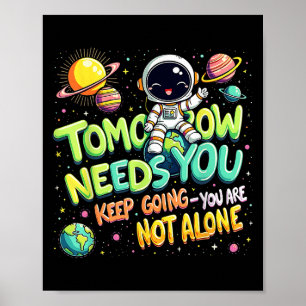 Morgen braucht dich Motivationsraum Astronaut Gr Poster