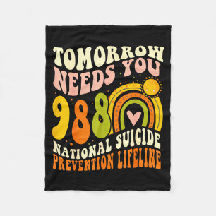 Morgen braucht dich Psychische Gesundheit-988 Selb Fleecedecke