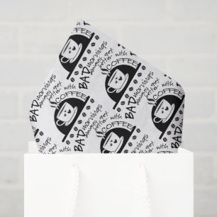 Morgen der Typografie- erhalten mit Kaffee besser Seidenpapier