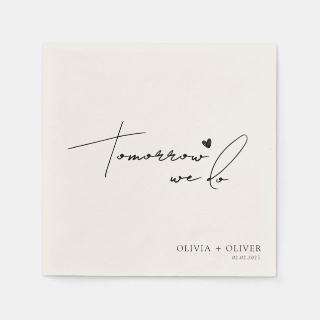 Morgen essen wir Probe Serviette (Vorderseite)