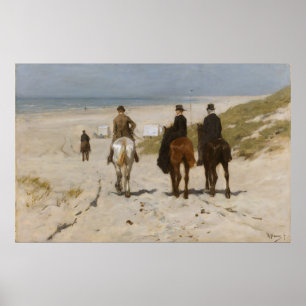 Morgen-Fahrt auf den Strand - Anton-Malvenfarbe Poster
