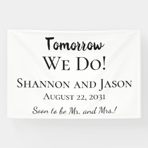 Morgen Heiraten Wir! Banner für die Probe-Dinner-P