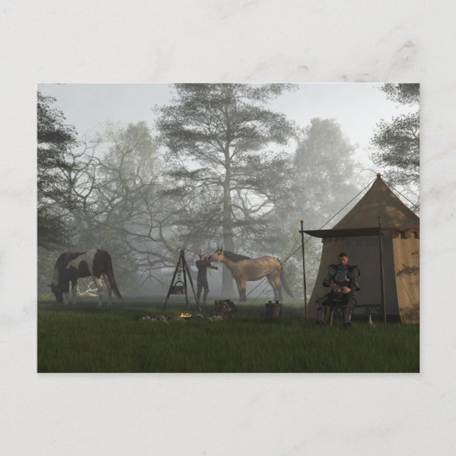 Morgen im Knights-Lager Postkarte (Vorderseite)