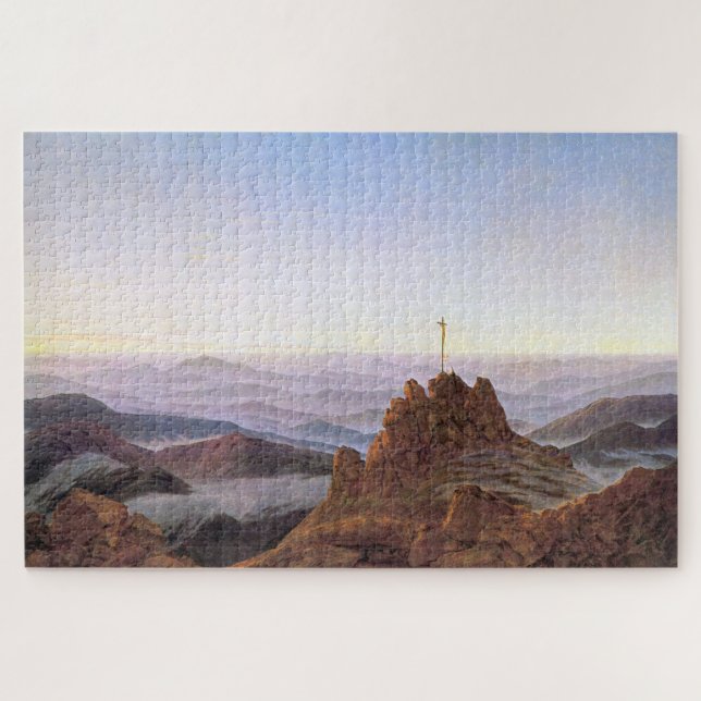 Morgen im Sudetengebirge - Friedrich Puzzle (Horizontal)