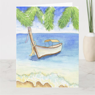 Morgen in Bali Aquarell Karte