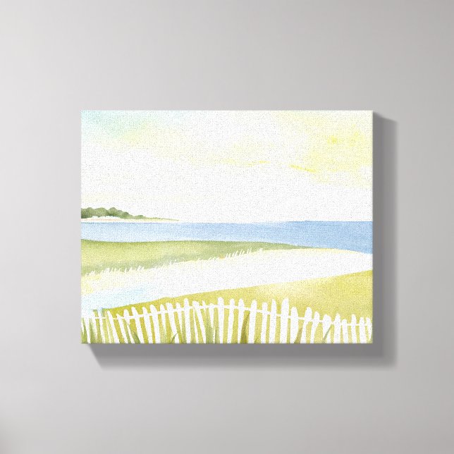 Morgen in Chatham | Cape Cod Aquarellmalerei Leinwanddruck (Vorderseite)