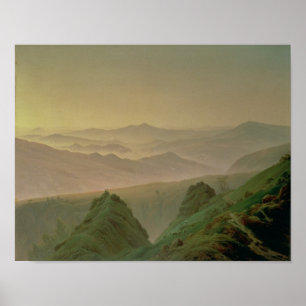 Morgen in den Bergen Poster
