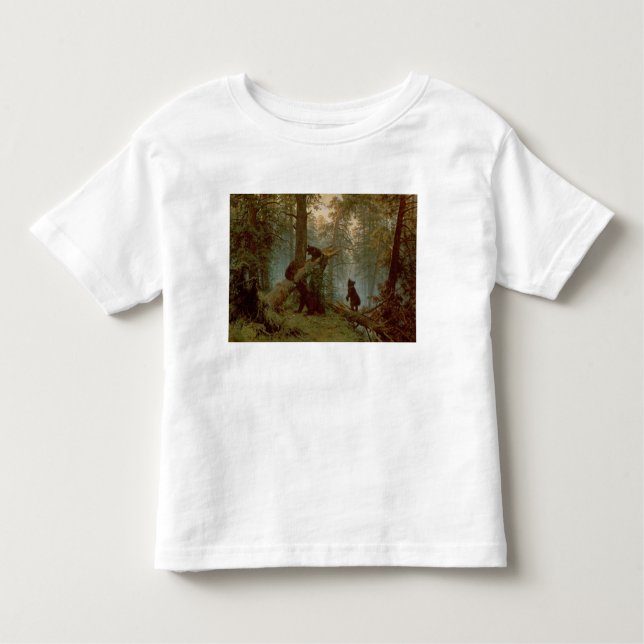 Morgen in einem Kiefern-Wald, 1889 Kleinkind T-shirt (Vorderseite)