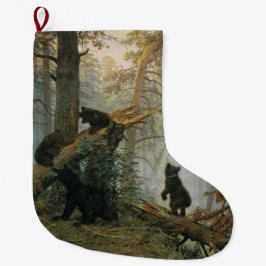 Morgen in einem Kiefernwald (Bären im Wald) Großer Weihnachtsstrumpf