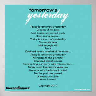 Morgen ist gestern Poster