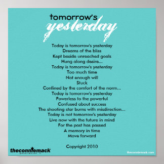 Morgen ist gestern Poster