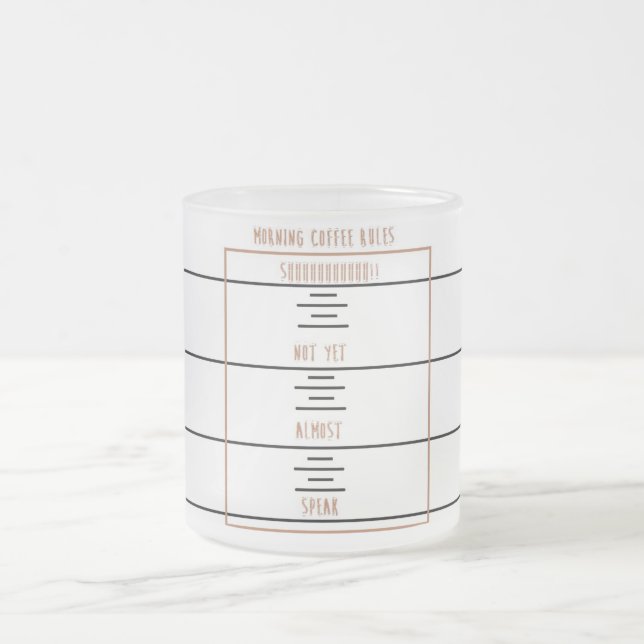 Morgen-Kaffee-Regeln Mattglastasse (Mittel)