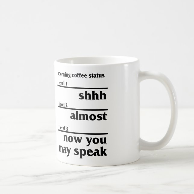 Morgen-Kaffee-Status Kaffeetasse (Rechts)