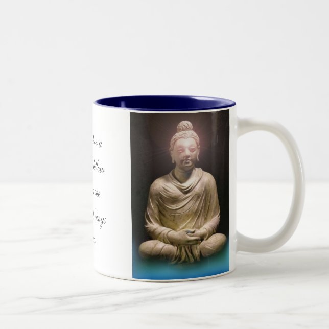 Morgen-Klugheit Buddha Zweifarbige Tasse (Rechts)