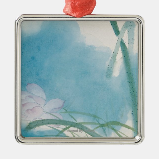 Morgen-Licht Silbernes Ornament (Vorne)