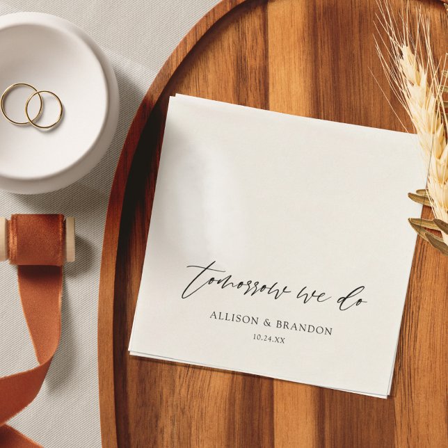 Morgen machen wir das Abendessen mit Personalisier Serviette (Von Creator hochgeladen)