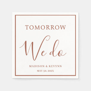 Morgen machen wir Minimal und Chic Hochzeit von Serviette