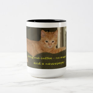 Morgen mit der Katze große Tasse