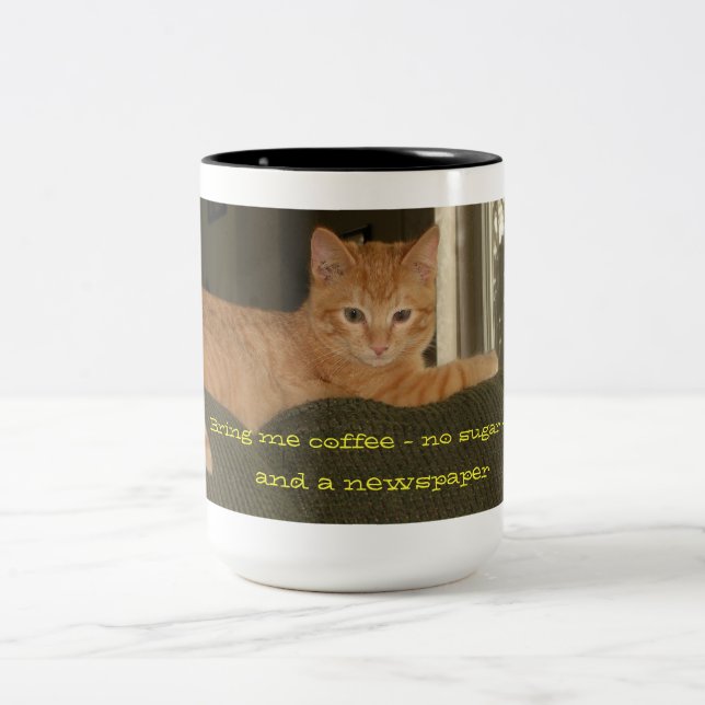 Morgen mit der Katze große Tasse (Mittel)