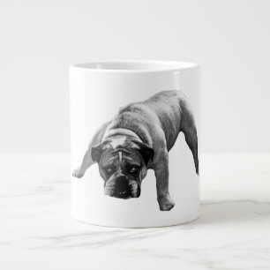 Morgen mit einem wachsamen Bulldoggen Jumbo-Tasse