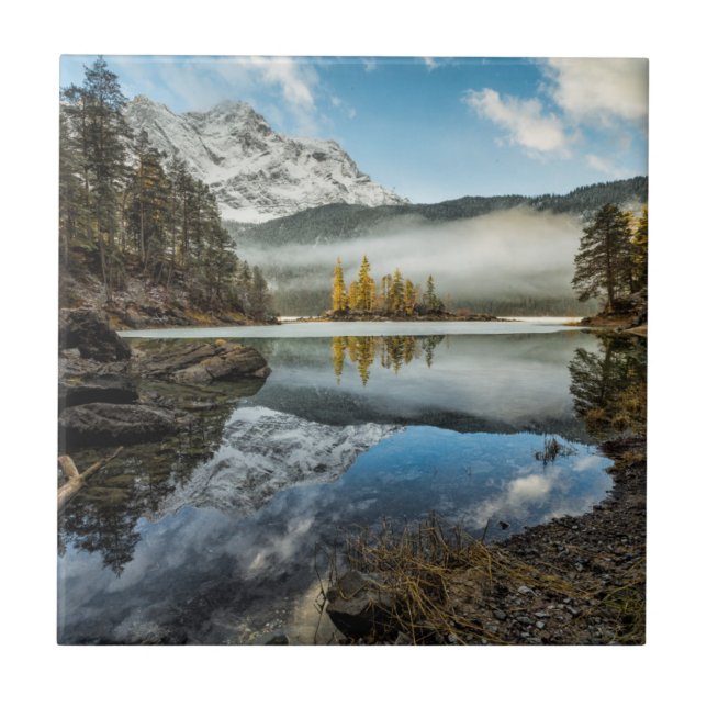 Morgen-Mood | See Eibsee Fliese (Vorderseite)